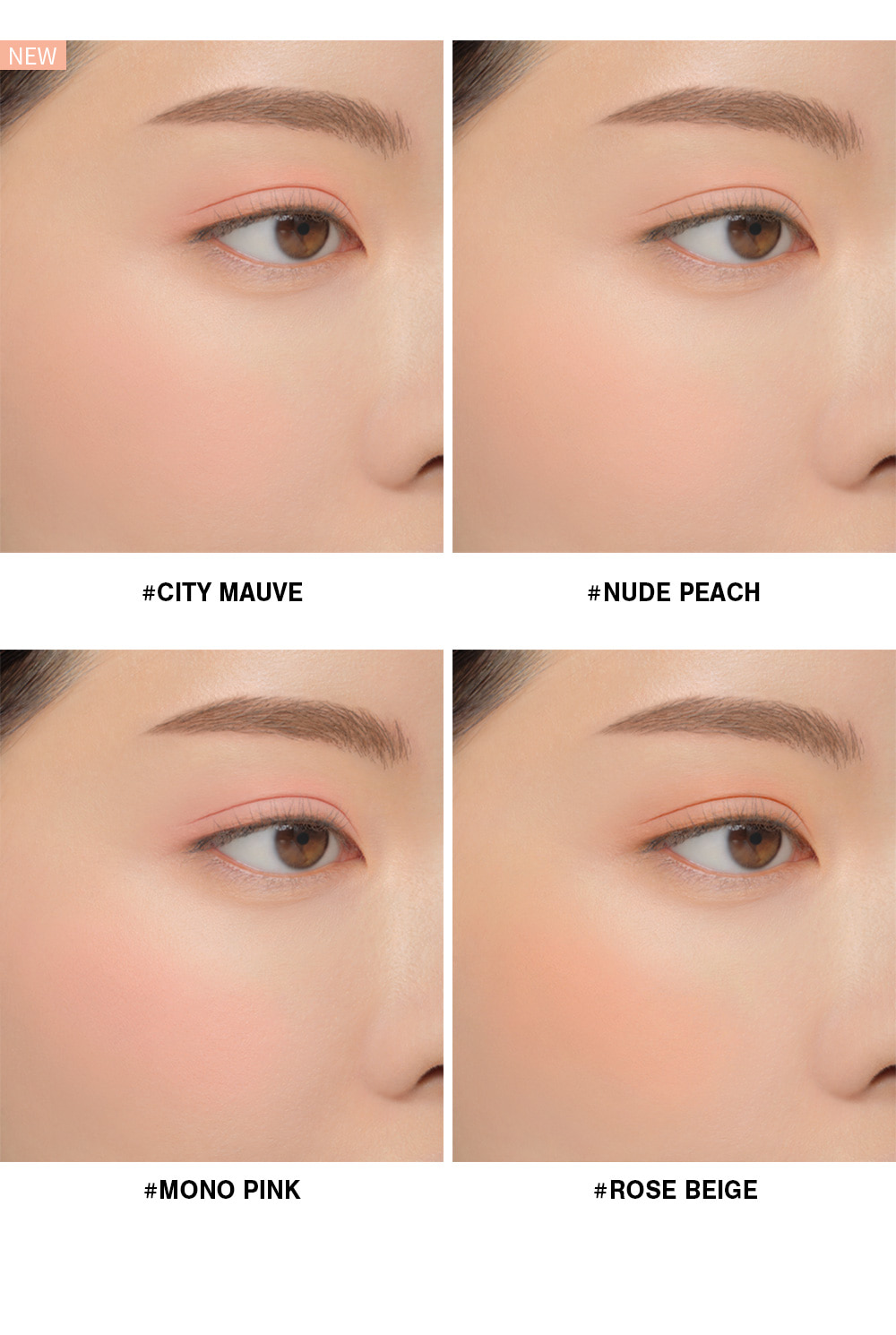 Phấn Má Hồng 3CE Phiên Bản SPLIT SECOND 3CE FACE BLUSH #CITY MAUVE Sắc Hoa Cà Sang Trọng, Hiện Đại 5.5g