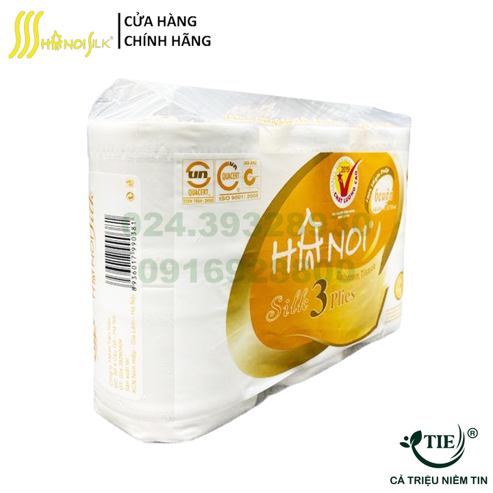 Giấy Vệ Sinh Hà Nội SILK 3 lớp 6 cuộn không lõi