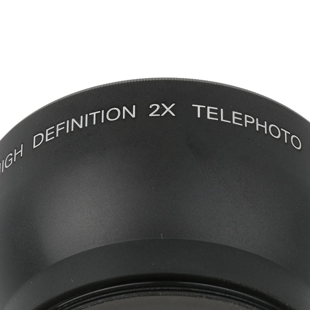 52mm Telephoto Conversion Lens with 2x Magnification for Camera DSLR