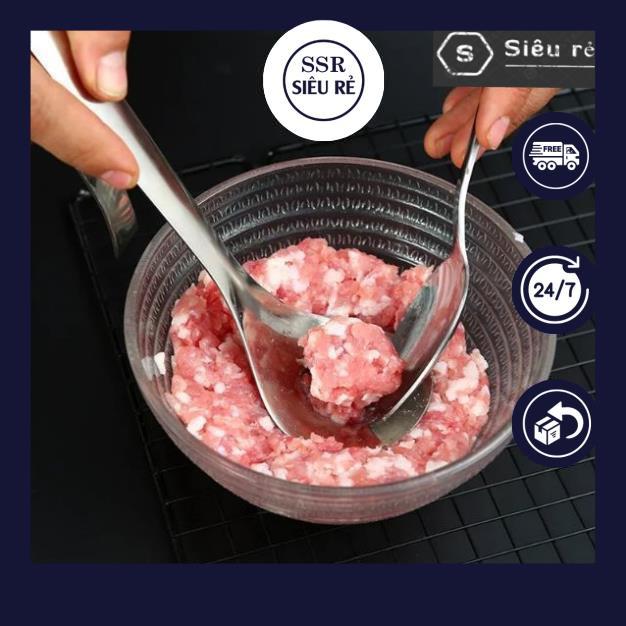 Muỗng Thìa Inox Tạo Làm Thịt Viên Cá Viên Chia Thịt Viên Nhanh Tiện Dụng