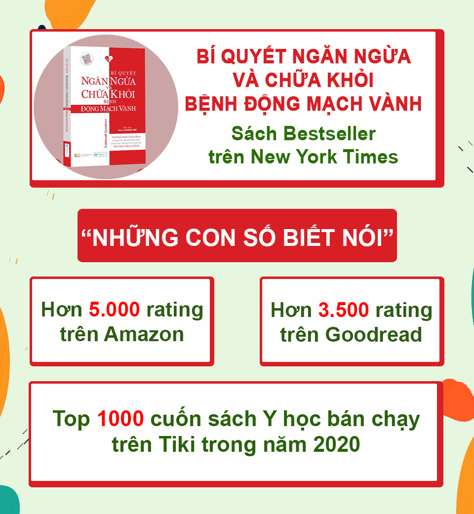 Combo sách Bí mật dinh dưỡng + Liệu trình dinh dưỡng + Động mạch vành + Giải thoát ung thư