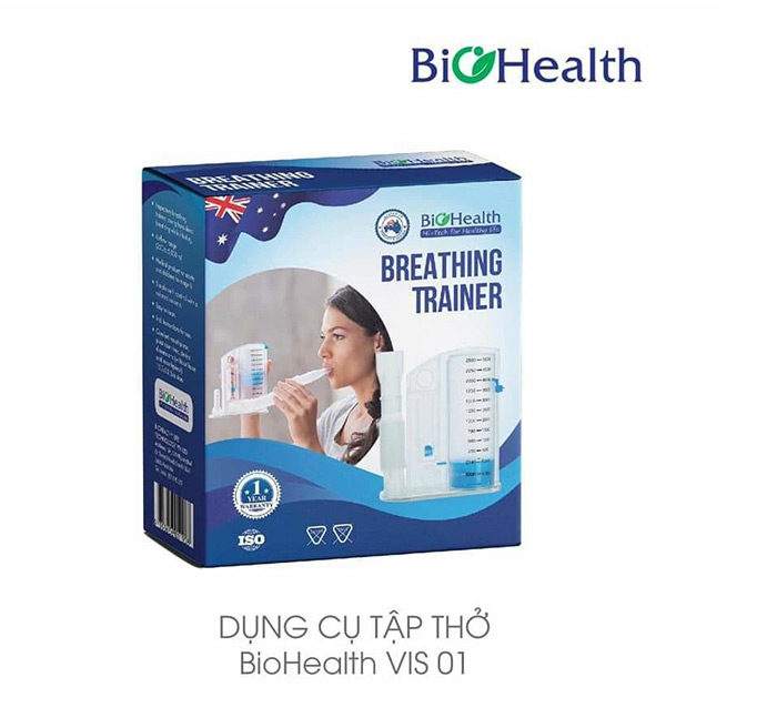 dụng cụ tập thở biohealth - dùng để luyện tập độ sâu của hơi thở. 1