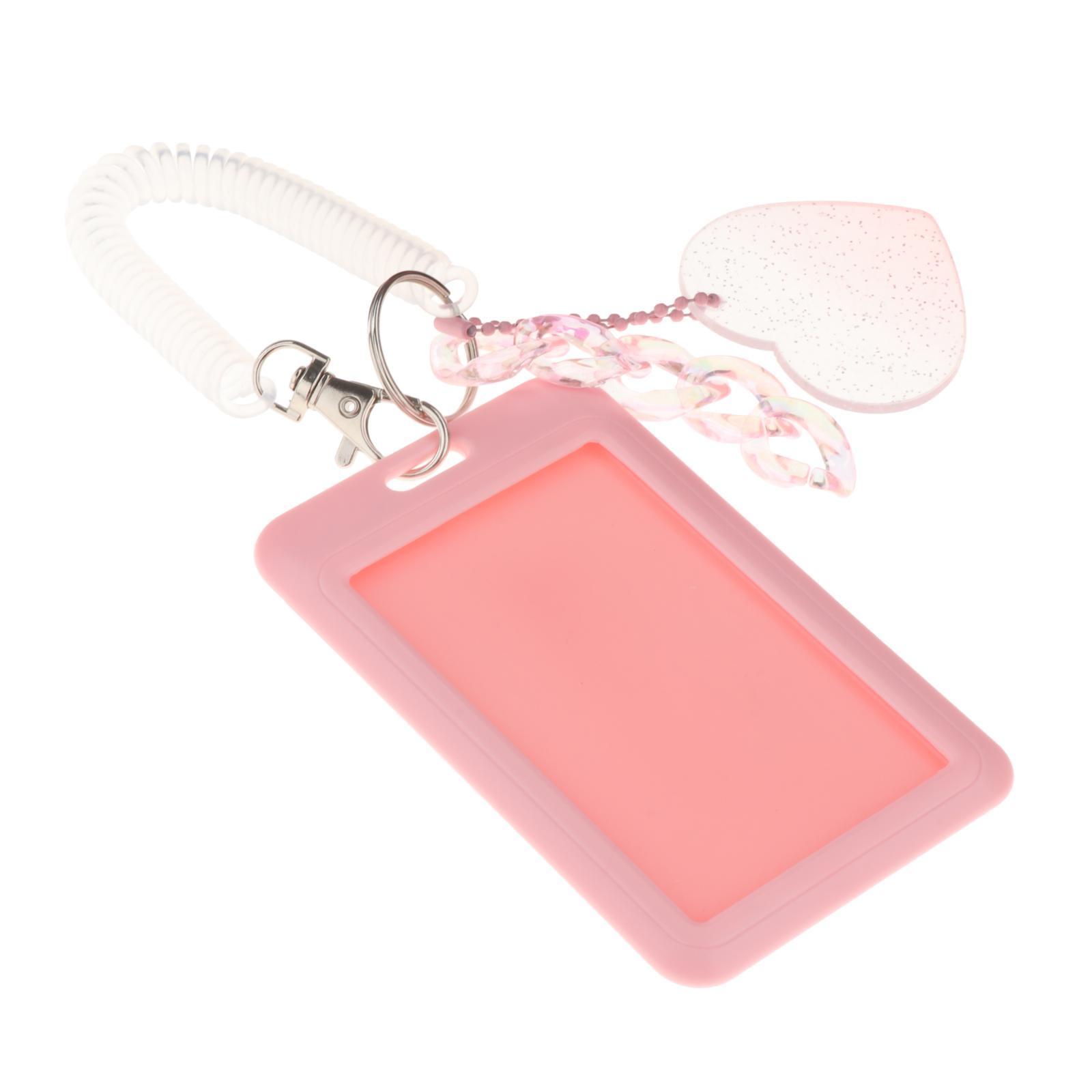 Durable Photocard Holder Keychain Clear Window for Suitcase Backpack Pictures Kids