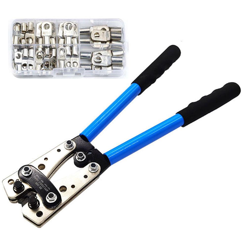HX-50B Portable Cable Crimping Tool Professional Terminals Crimper Plier Car Auto Copper R-ing Terminal Wire Crimp