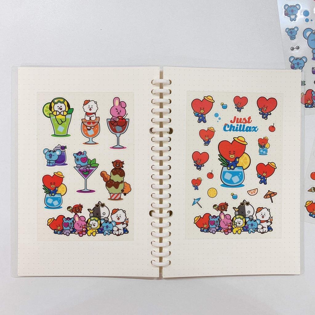 Tấm Sticker BT21 Dễ Thương - Hình Dán BTS