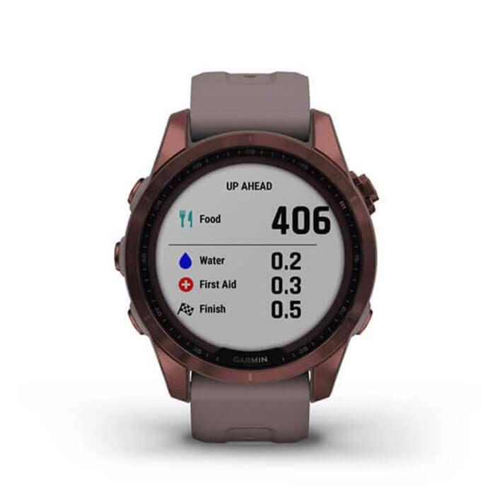 Đồng Hồ Thông Minh Garmin Fenix 7S Sapphire Solar - Dark Bronze Titanium with Shale Gray Band - Hàng Chính Hãng