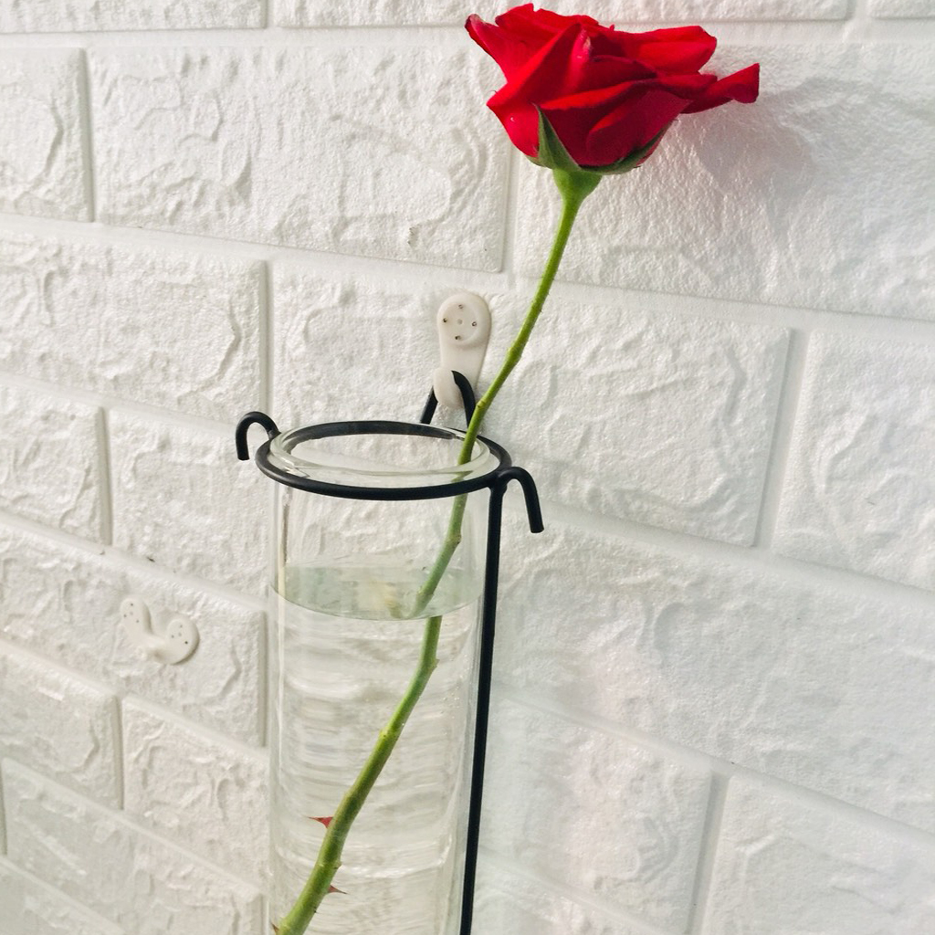 Chậu thủy tinh trụ tròn treo tường 8 x 27cm