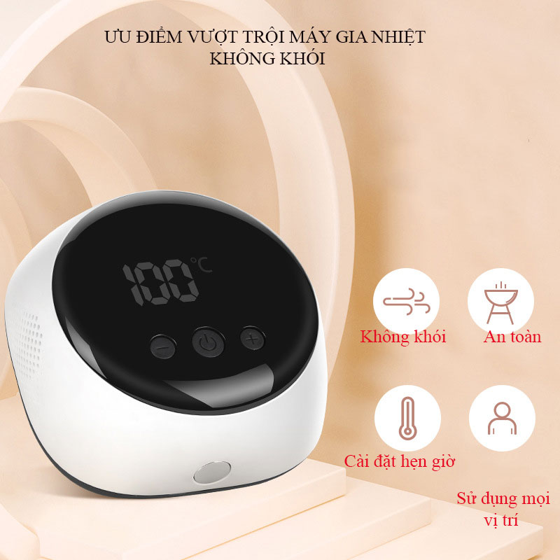 Máy Gia Nhiệt Đốt Nóng KD208 Thảo Mộc Không Khói Đa Năng, Giúp Giảm Đau Mỏi Khớp, Cổ Vai Gáy, Lưng Hông Giúp Ngủ Ngon - Hàng Chính Hãng