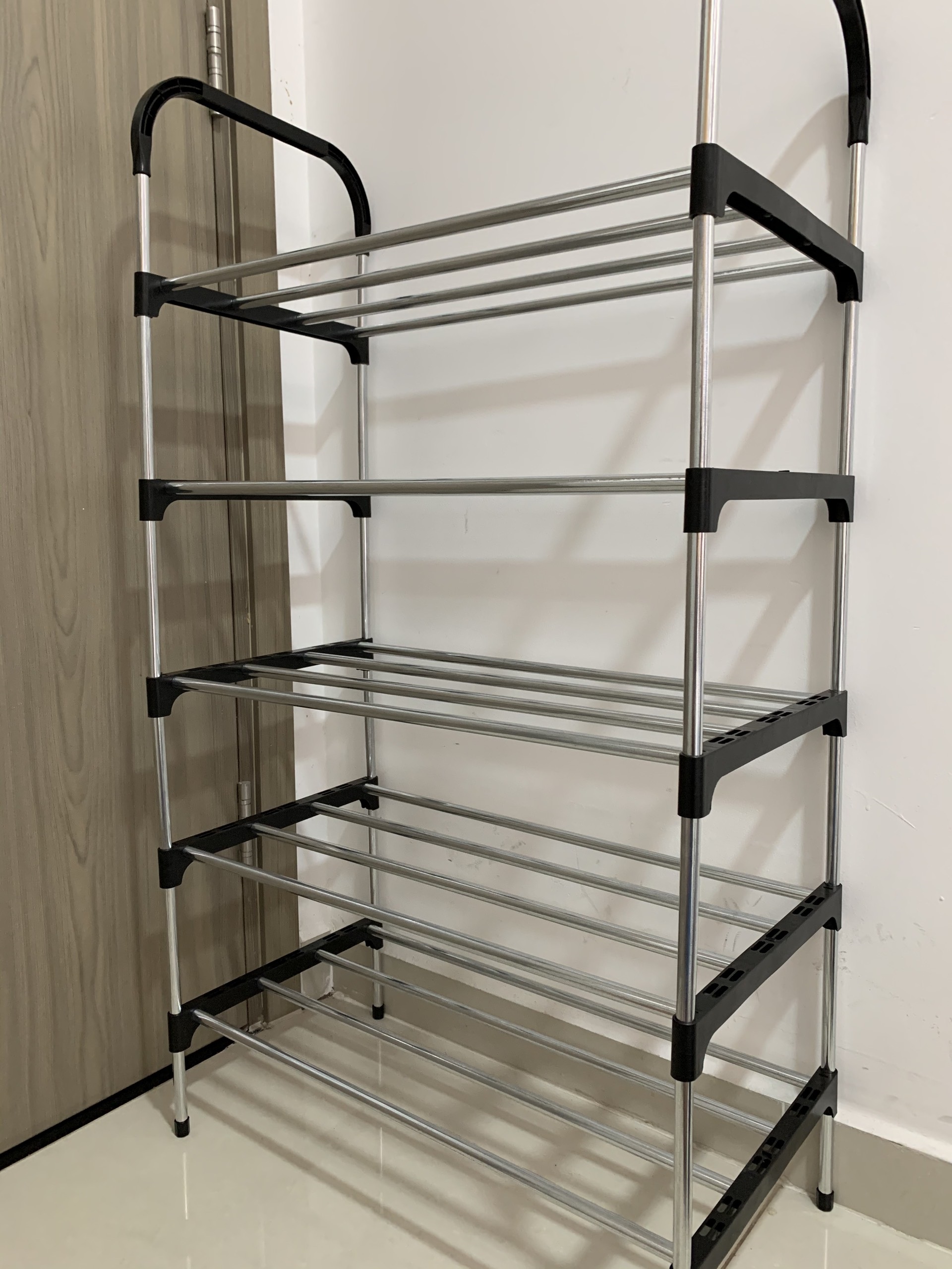 Kệ Để Giày Dép 05 Tầng Khung Inox, Giá Để Giày Inox 05 Tầng, Giày Dép, Kệ Để Đồ, Kệ Sách Loại Cao Cấp miDoctor