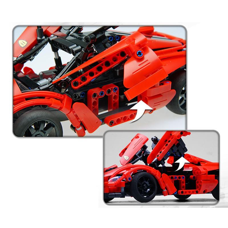 Đồ Chơi Lắp Ráp Kiểu LEGO CaDA C51009 Điều Khiển Từ Xa Mô Hình Siêu Xe Thể Thao Ferrari Red Storm Với 380 Chi Tiết