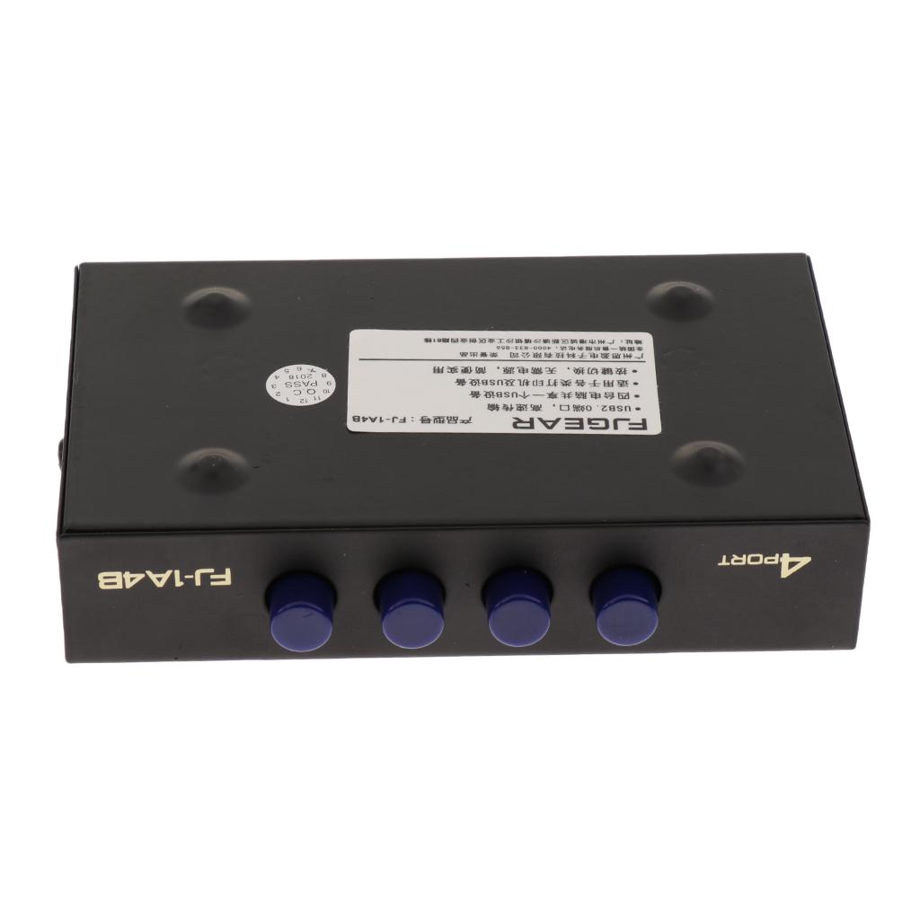 4Ports USB Manual Sharing Switch HUB Selector for Printer/HDD Drive