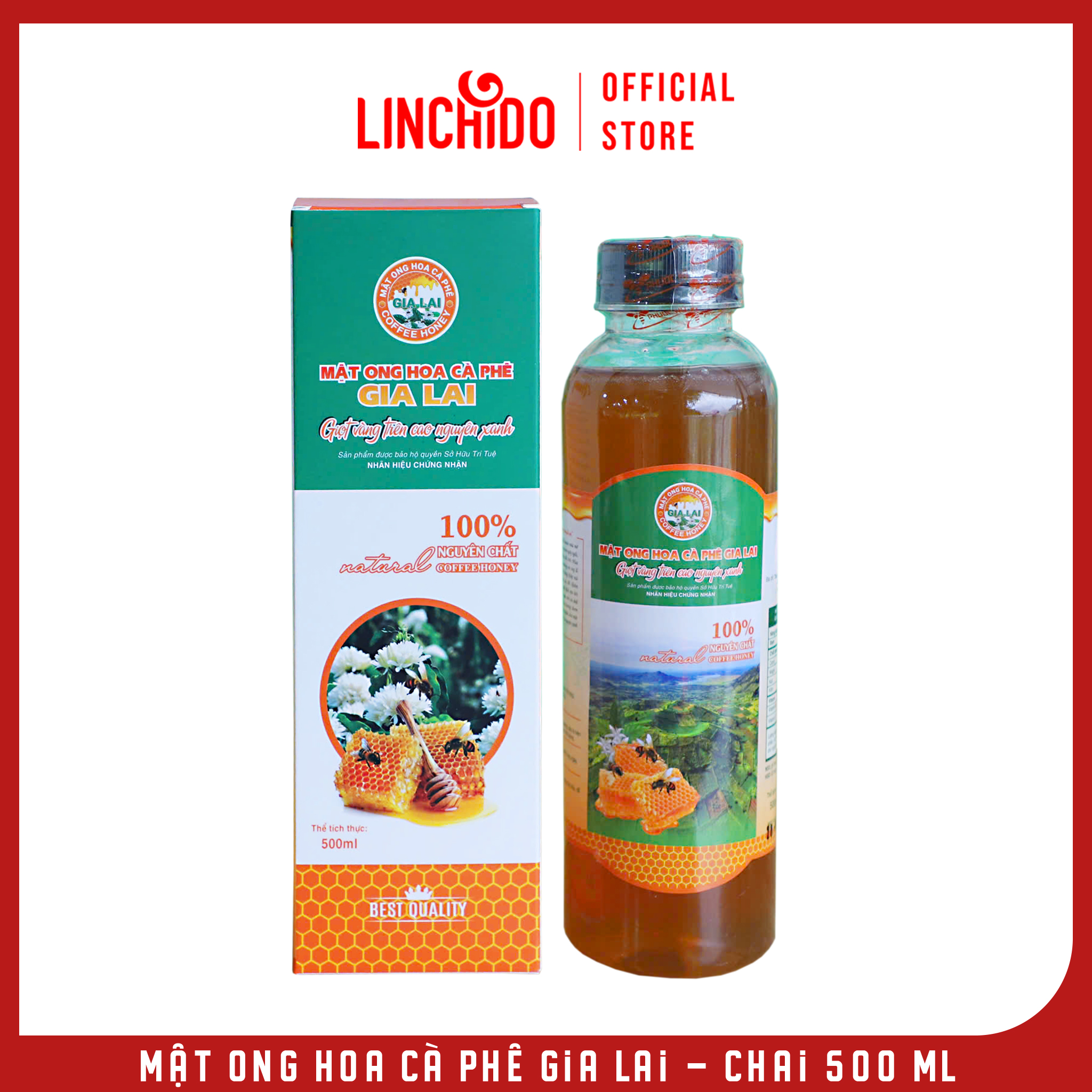 Mật Ong Hoa Cà Phê Gia Lai - Chai 500 ML