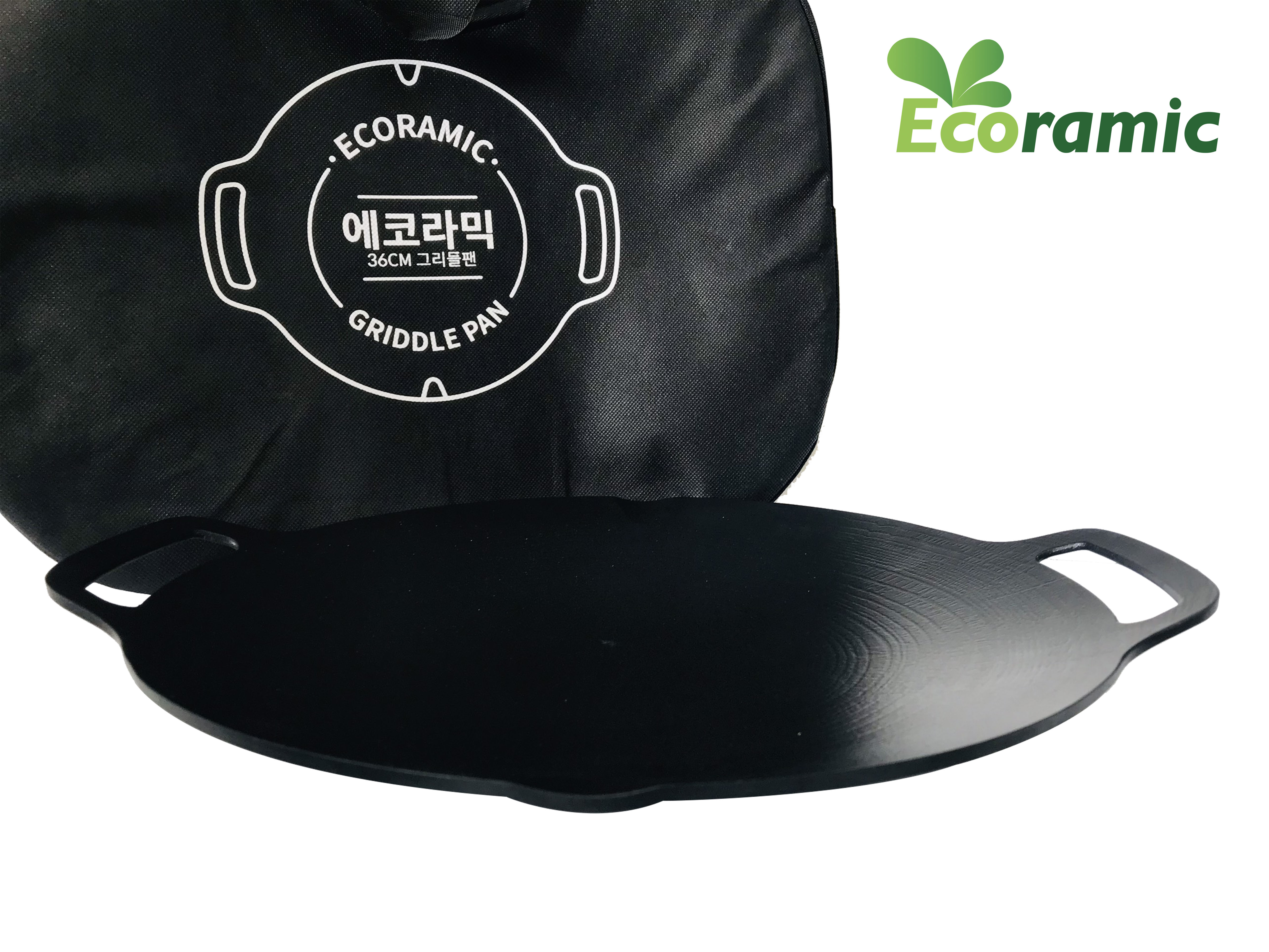 [CAO CẤP] Chảo nướng chống dính bếp từ Ecoramic 36cm - Tặng túi đựng kèm tiện lợi