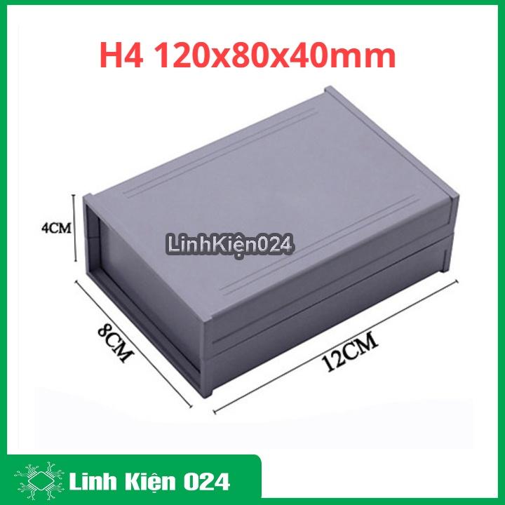 Hộp nhựa đựng linh kiện điện tử H4 120x80x40mm nhựa cao cấp, chịu va đập tốt giúp bảo vệ mạch điện tử