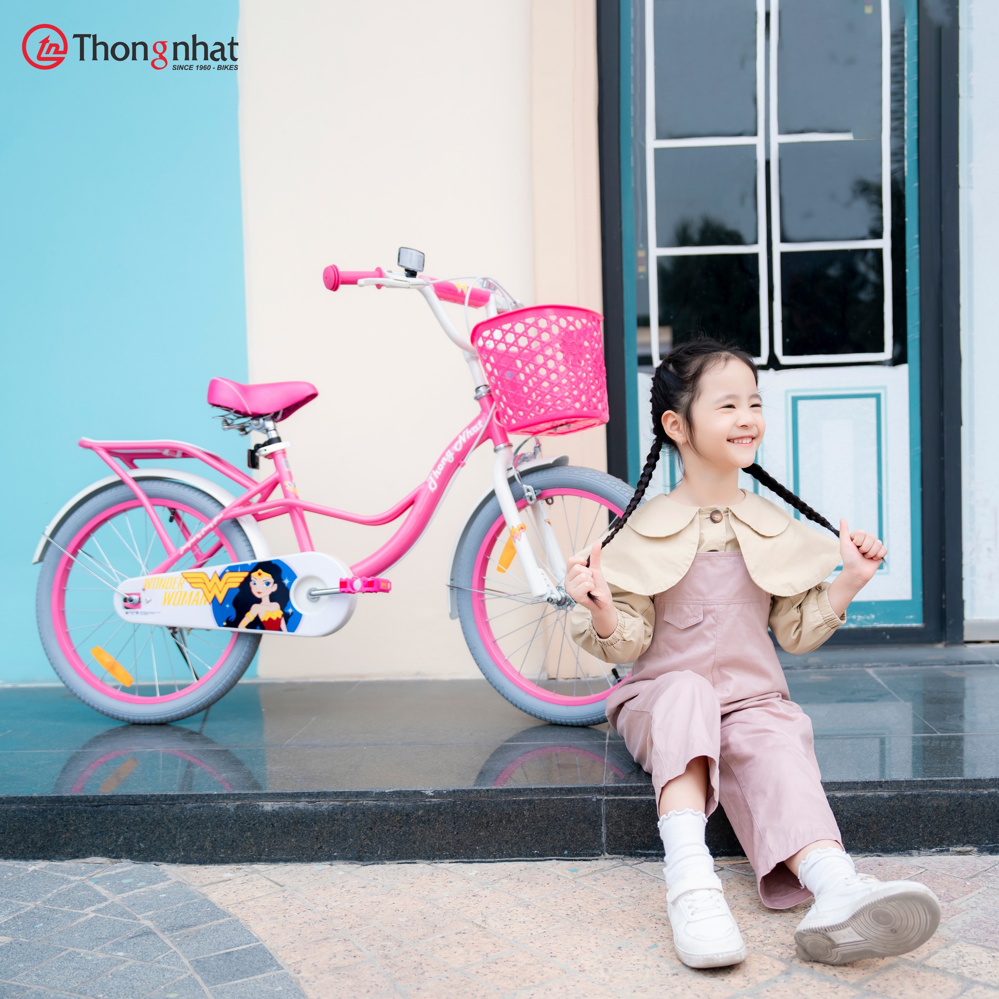 Xe đạp trẻ em Thống Nhất Wonder Woman 20 inch phù hợp với trẻ cao từ 1m20 đến 1m40