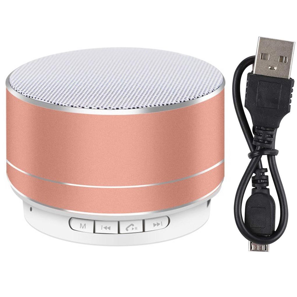 Loa Bluetooth không dây âm thanh nổi A10 Đầu vào AUX Cuộc gọi rảnh tay Thẻ TF Âm thanh HD nhỏ Hộp âm thanh Màu đen: vàng hồng
