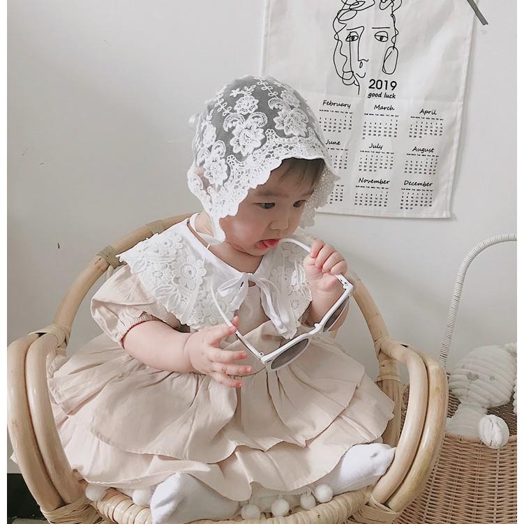 Nón ren hoa văn cách điệu phong cách công chúa chụp ảnh studio cho bé gái nón xinh cho bé gái chụp hình