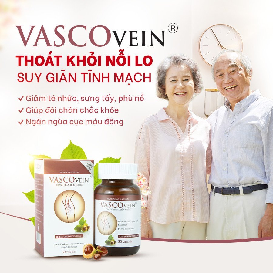 Liệu Trình Cải Thiện Suy Giãn Tĩnh Mạch Vascovein Giảm Đau Và Làm Mờ Gân Xanh Do Suy Giãn Tĩnh Mạch (3 Hộp Viên Uống + 1 Tuýp Kem)