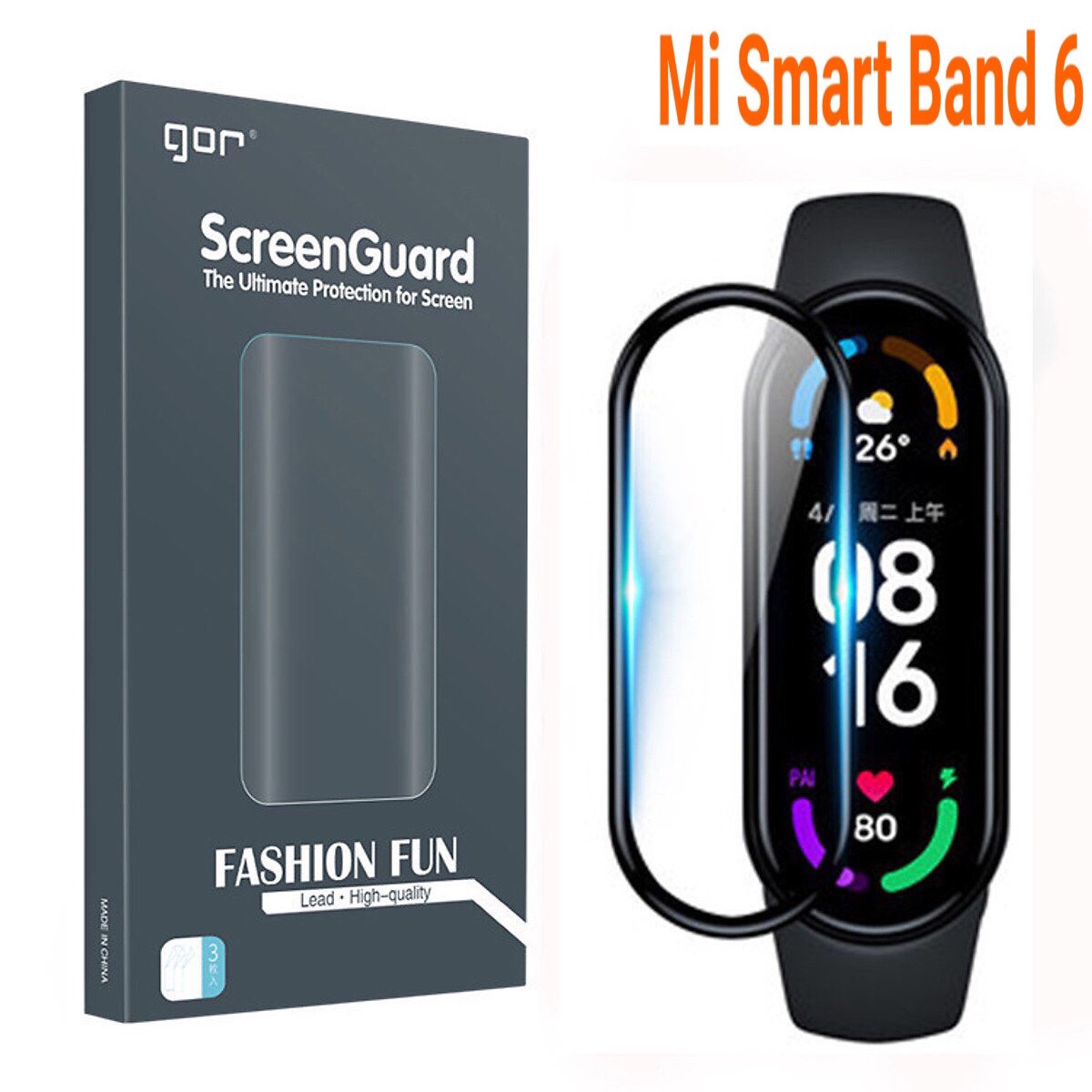 Bộ 2 Miếng Dán Màn Hình 3D GOR Cho Đồng Hồ Xiaomi Mi band 6, Mi band 7, Xiaomi Smart Band 7 Pro - Hàng Chính Hãng