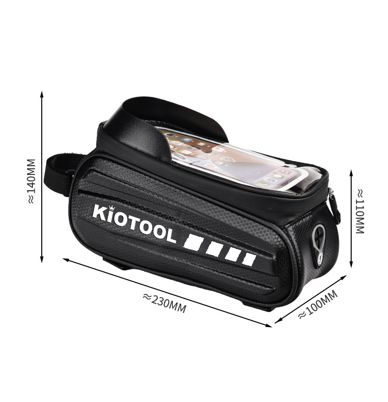 Túi treo sườn xe đạp vỏ cứng chống nước Kiotool đựng điện thoại