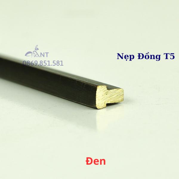 Nẹp Đồng T5 Giả cổ Đen, Nẹp đồng chữ T, Nẹp đồng chống trơn, giá 1m