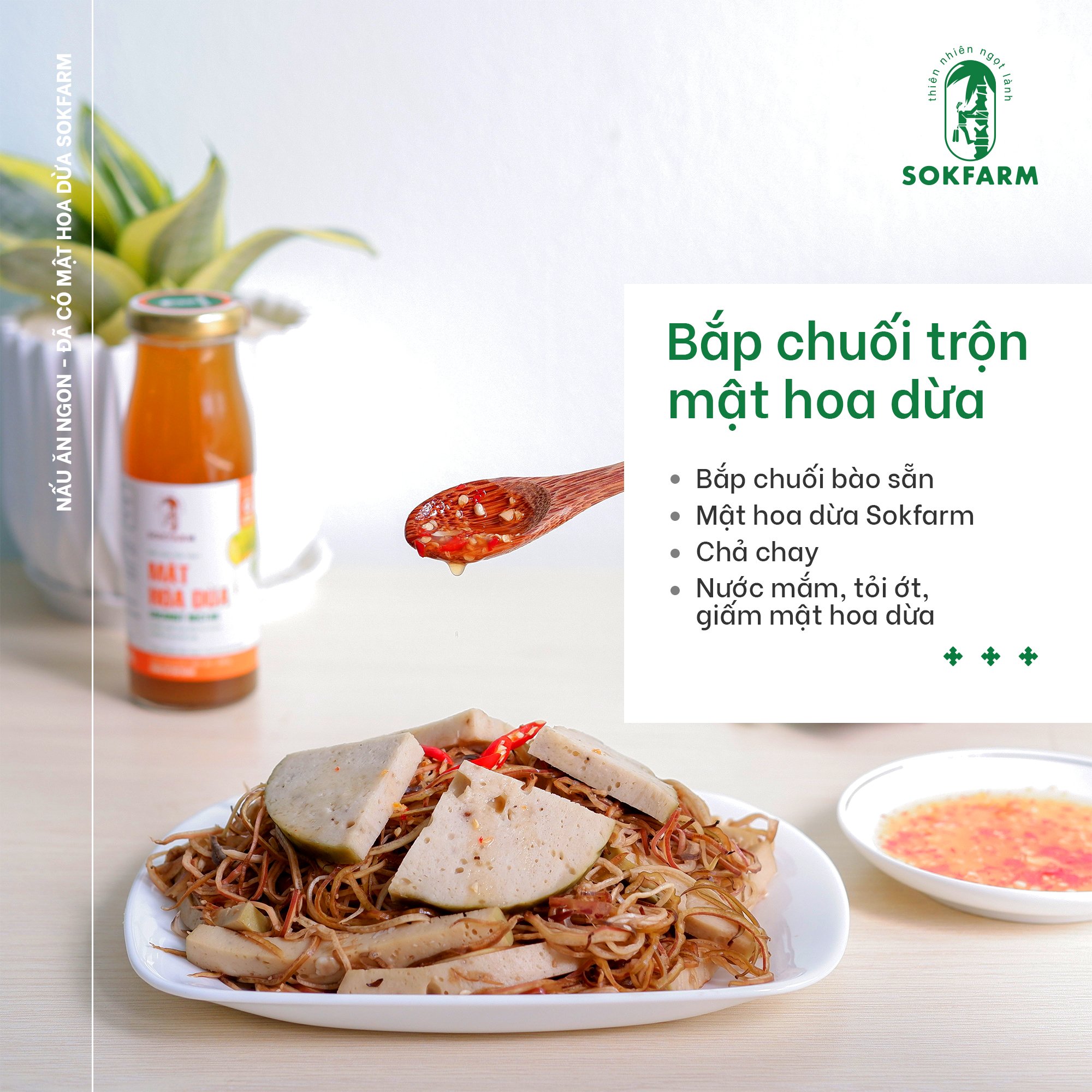 Mật Hoa Dừa Nguyên Chất SokFarm, Làm Gia Vị Nấu Ăn, Pha Chế, Dùng Được Cho Người Bệnh Tiểu Đường, Ăn Thuần Chay, Hũ 250g