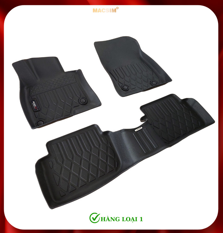 Thảm lót sàn xe ô tô Mazda 3 2014-2019 (sd) Nhãn hiệu Macsim chất liệu nhựa TPE cao cấp màu đen
