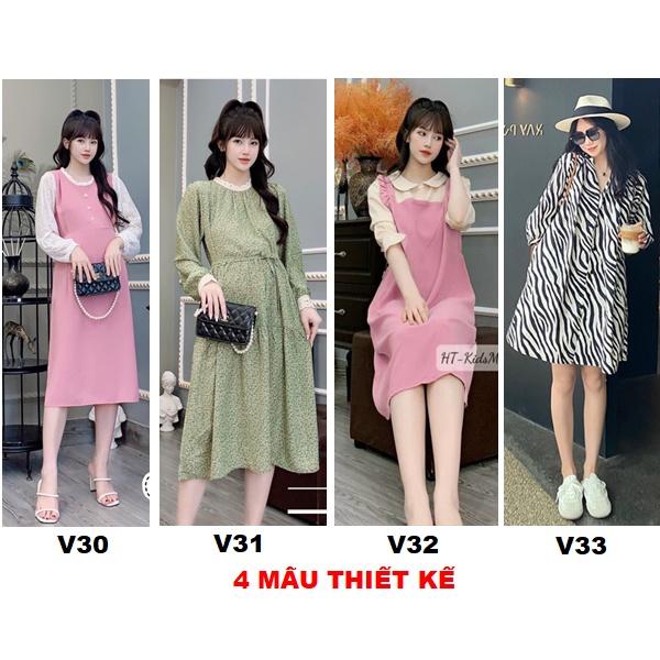 Váy bầu MAMA DRESS Đầm bầu đẹp giá rẻ thiết kế thời trang phù hợp công sở dự tiệc hoặc đi chơi ST1