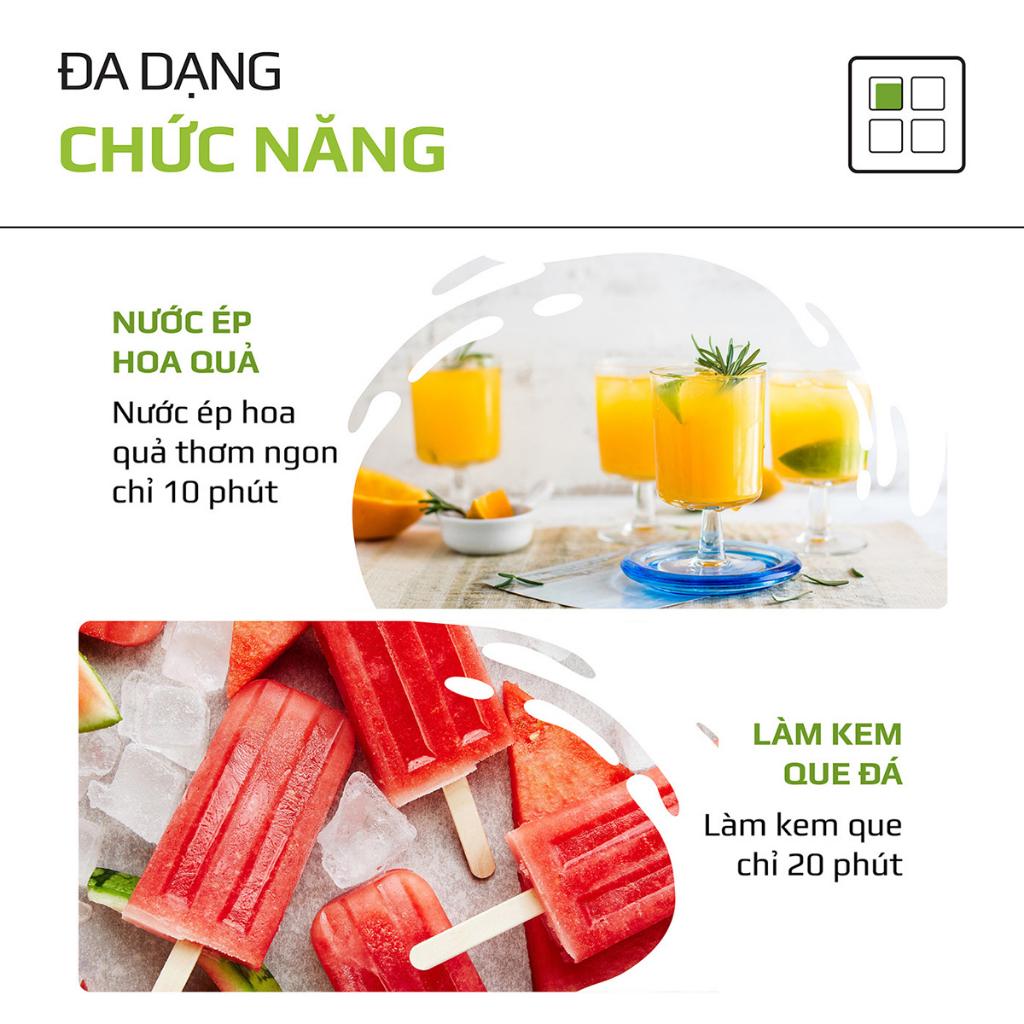 Máy Ép Chậm OLIVO SJ210, Công Suất 200w Ép Kiệt Bã Trái Cây Rau Củ, Thiết Kế Nhỏ Gọn, Hàng Chính Hãng