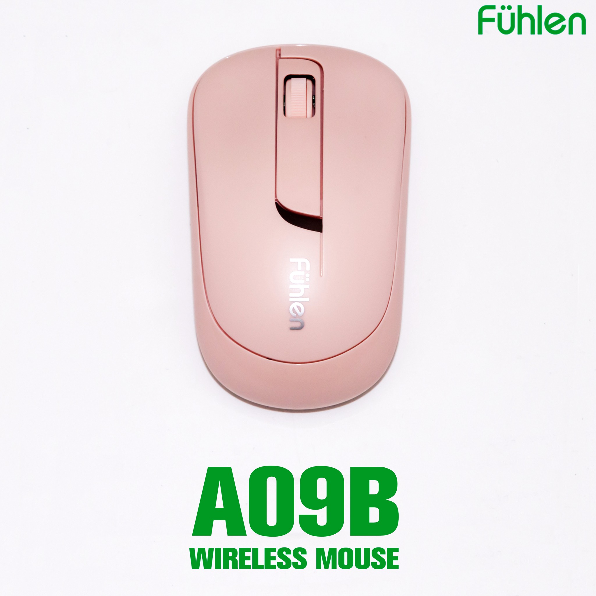 Chuột không dây Wired mouse Fuhlen A09 màu Đen/ Hồng tặng kèm pin- Hàng chính hãng