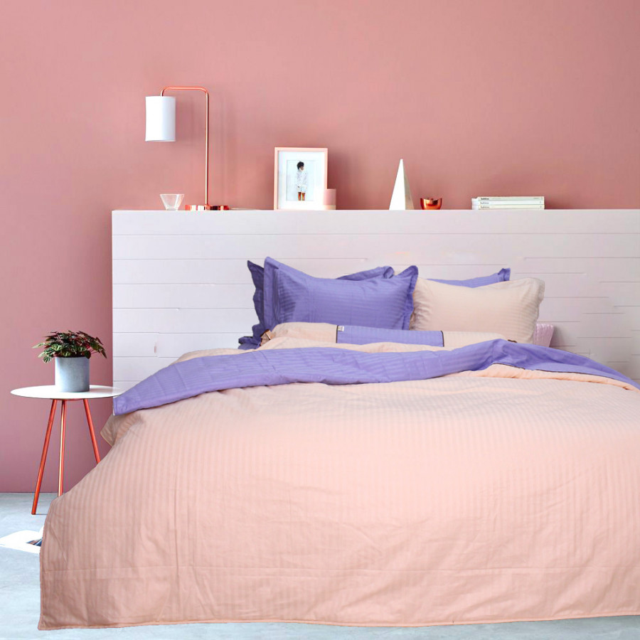 Bộ vỏ chăn ga gối 5 món cotton satin Hàn Julia 550BM16