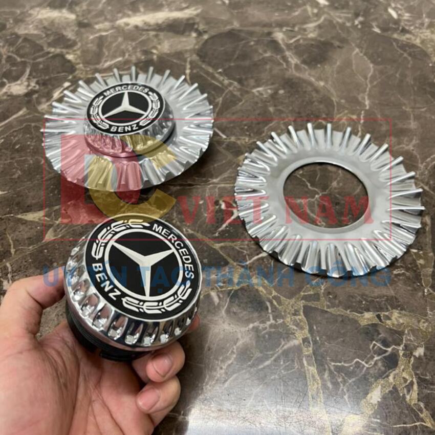 Logo chụp mâm, ốp lazang bánh xe ô tô Maybach ZGS-MC đường kính đĩa 150mm chất liệu nhựa ABS hợp kim nhôm