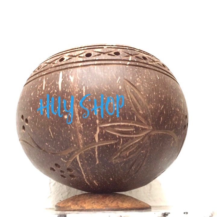 COMBO 2 CÁI CHẬU GÁO DỪA TRANG TRÍ HOA VĂN 11X11CM