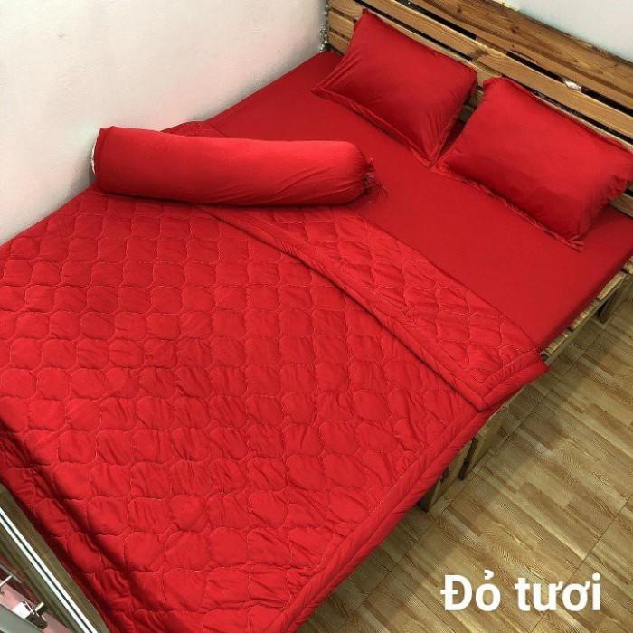 Ga - Drap Giường Lẻ Thun Mát Lạnh Thương hiệu LAN PHAM BEDDING- Màu Đỏ Tươi