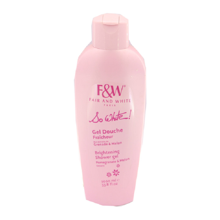 Sữa tắm trắng da Fair &amp; White so white dành cho da mụn 1000ml