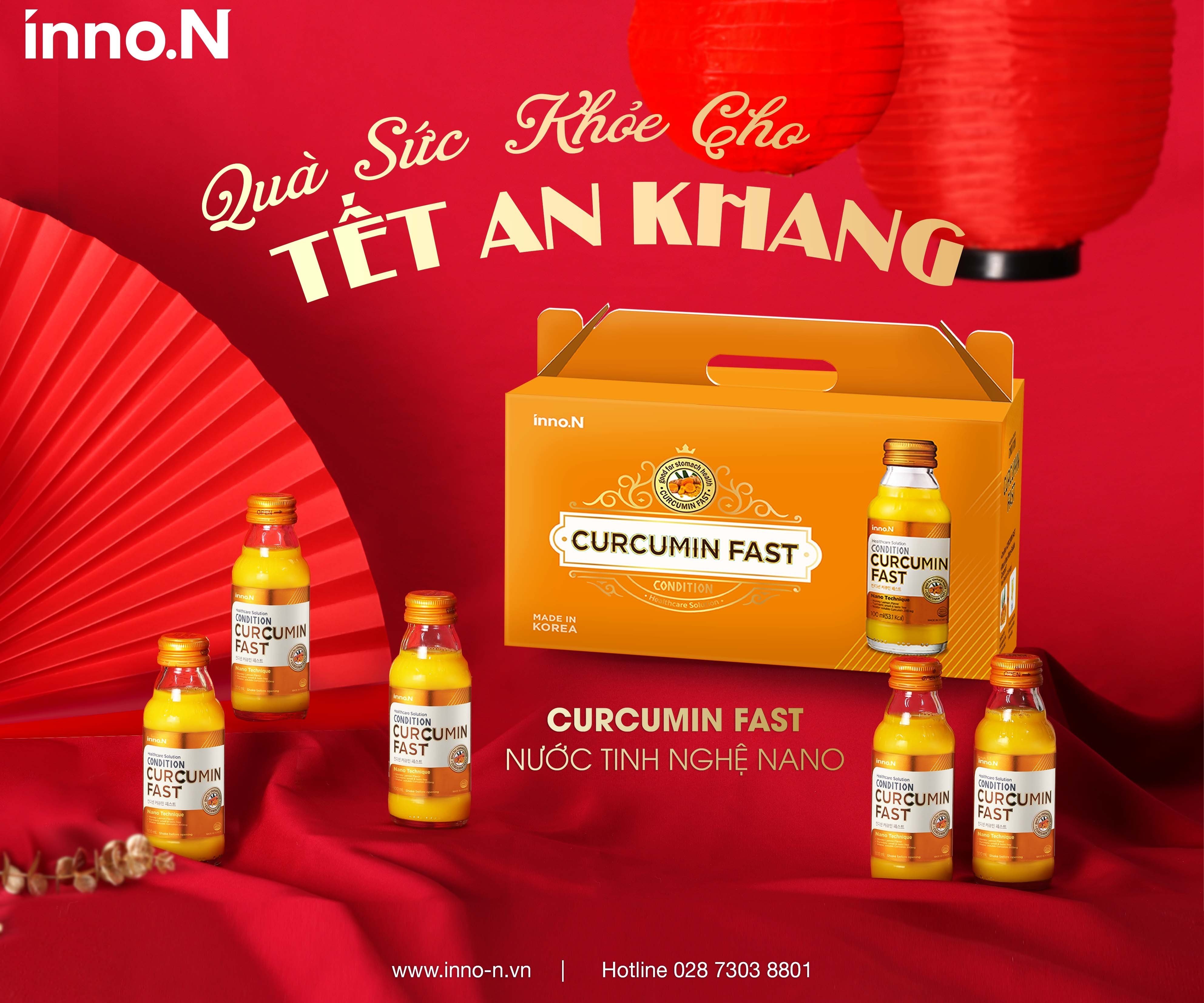 [Kolmar] Set quà tặng 10 chai nước tinh nghệ Curcumin Fast hỗ trợ bảo vệ và tăng cường chức năng dạ dày 100ml