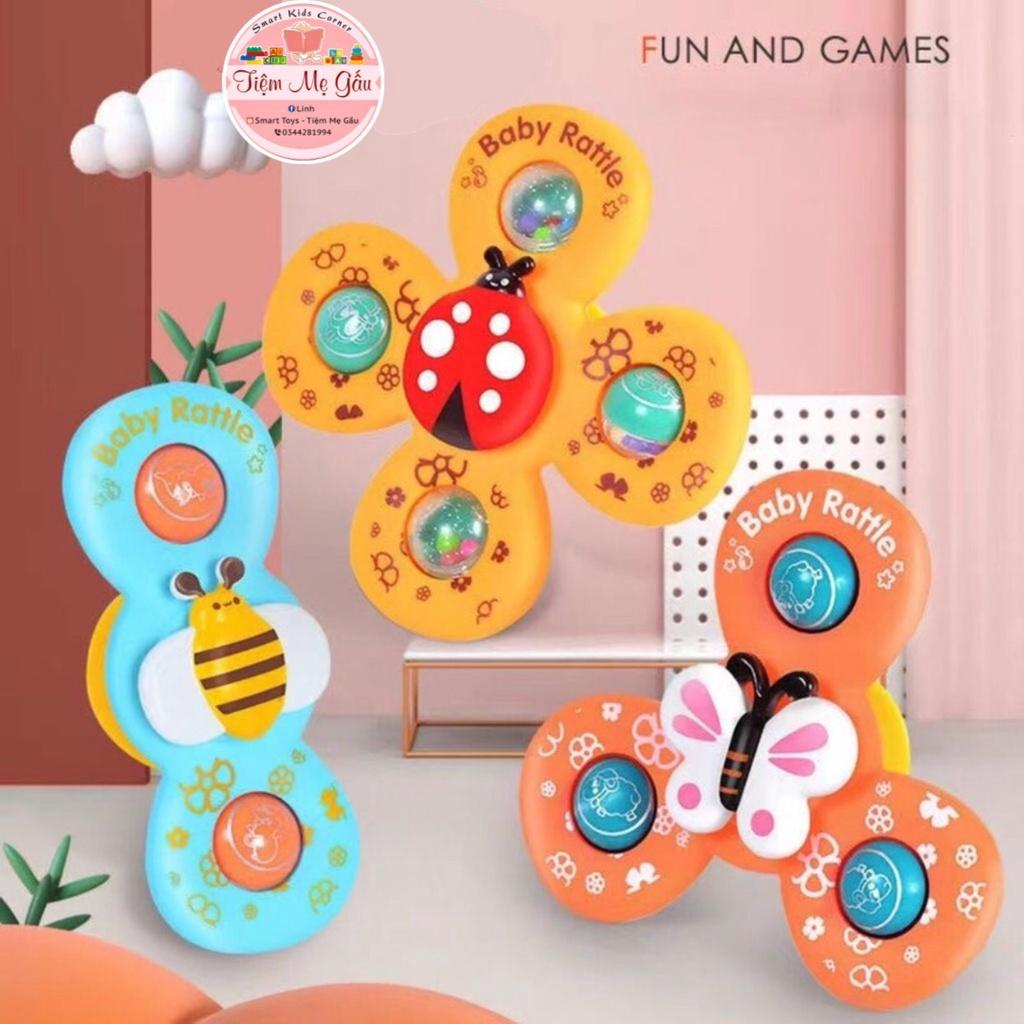 ️MẪU MỚI NHẤT 2022️ ĐỒ CHƠI SET 3 CON QUAY SPINNER HÌNH CÔN TRÙNG VUI NHỘN VÀ AN TOÀN CHO BÉ