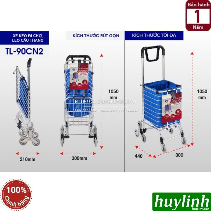 Xe kéo đi chợ leo cầu thang Advindeq TL-90CN2 - Model mới - Chính hãng