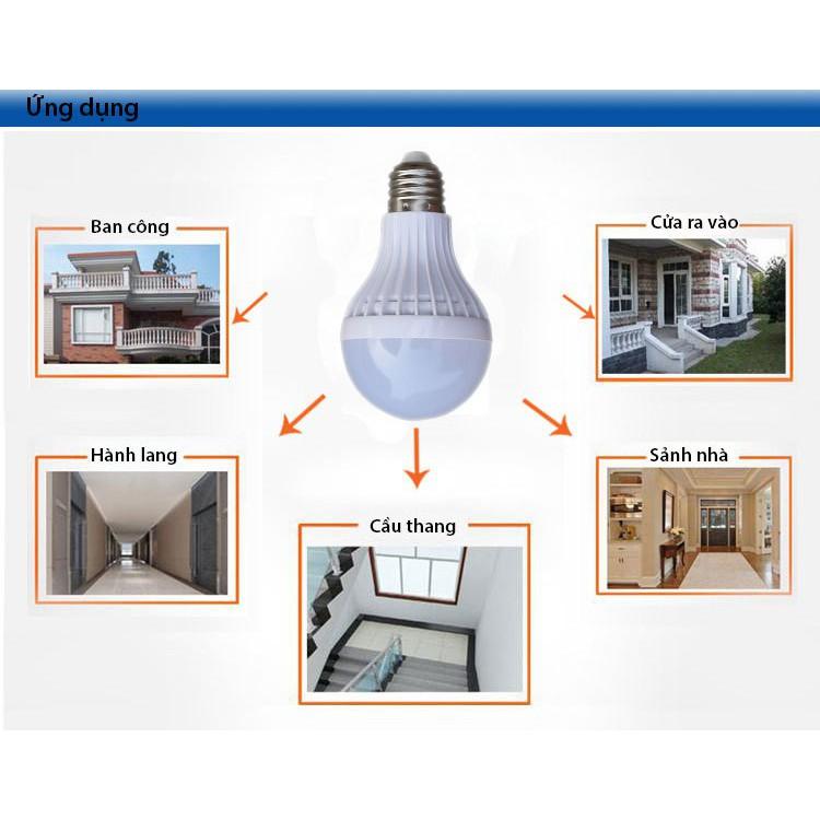 Bóng Đèn Led Tích Điện Cảm Ứng Nhiệt 12W