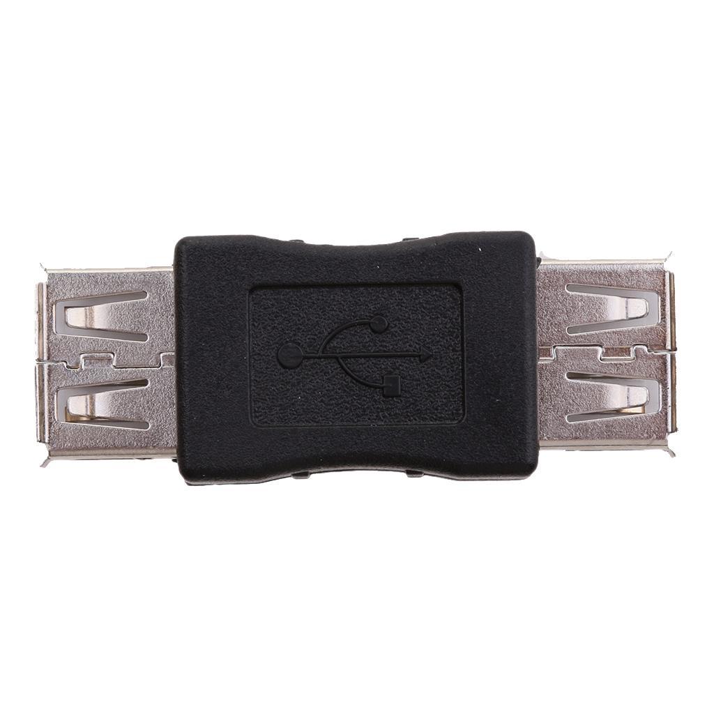 10 Pcs. USB 2.0 Female To Female Adapter, Type A To Type A - Black