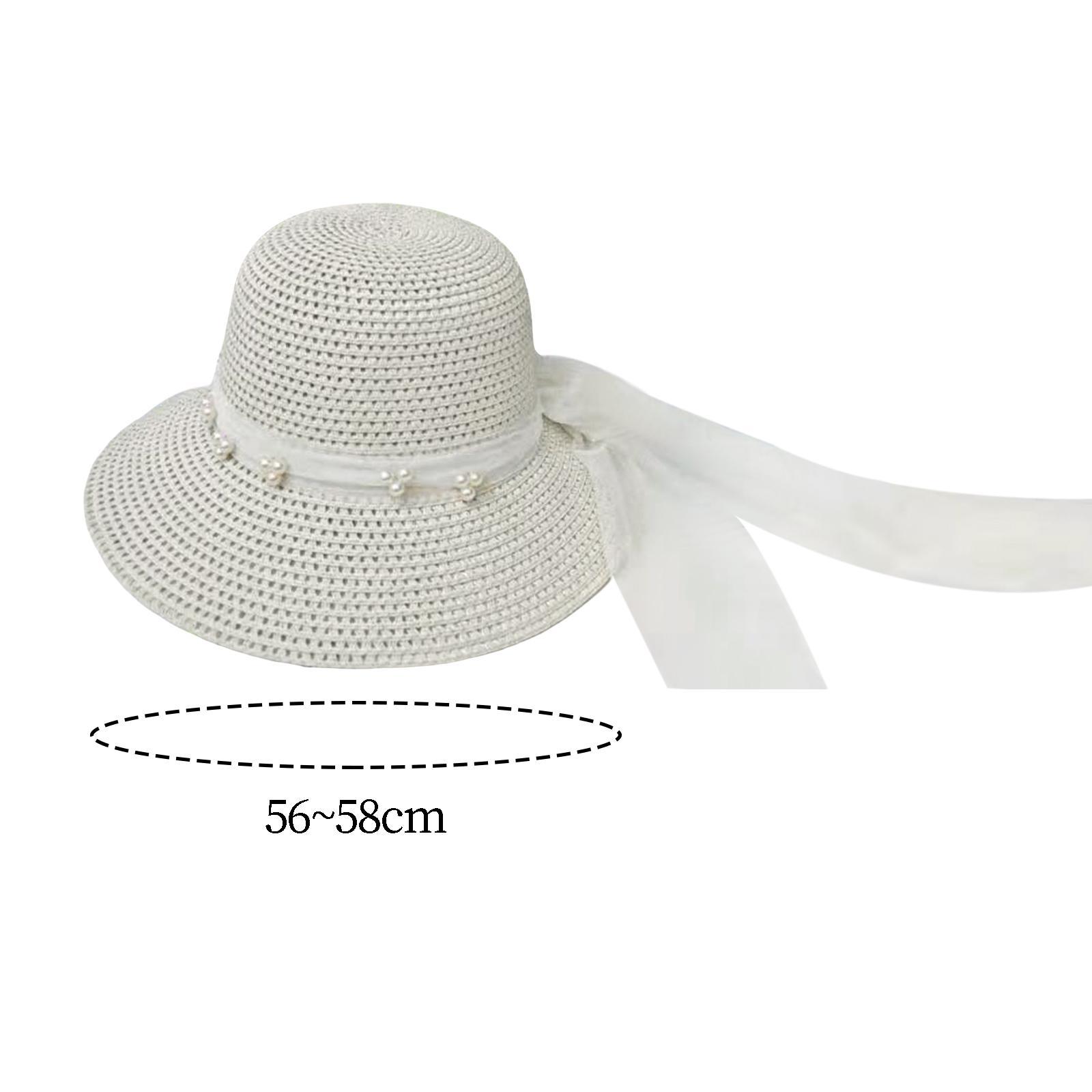 Women's Straw Hats Sun Hat Summer Beach Cap Wide Brim Visor Hats for Holiday