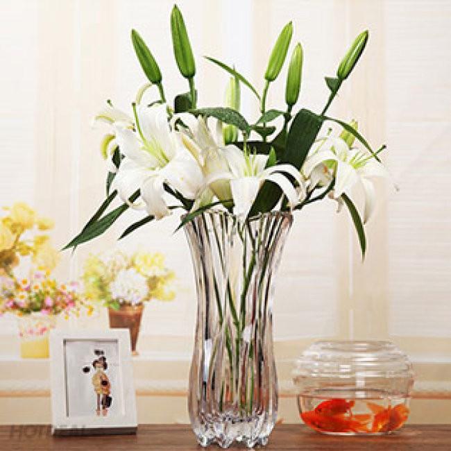 BÌNH CẮM HOA THỦY TINH CAO CẤP CAO 25 CM