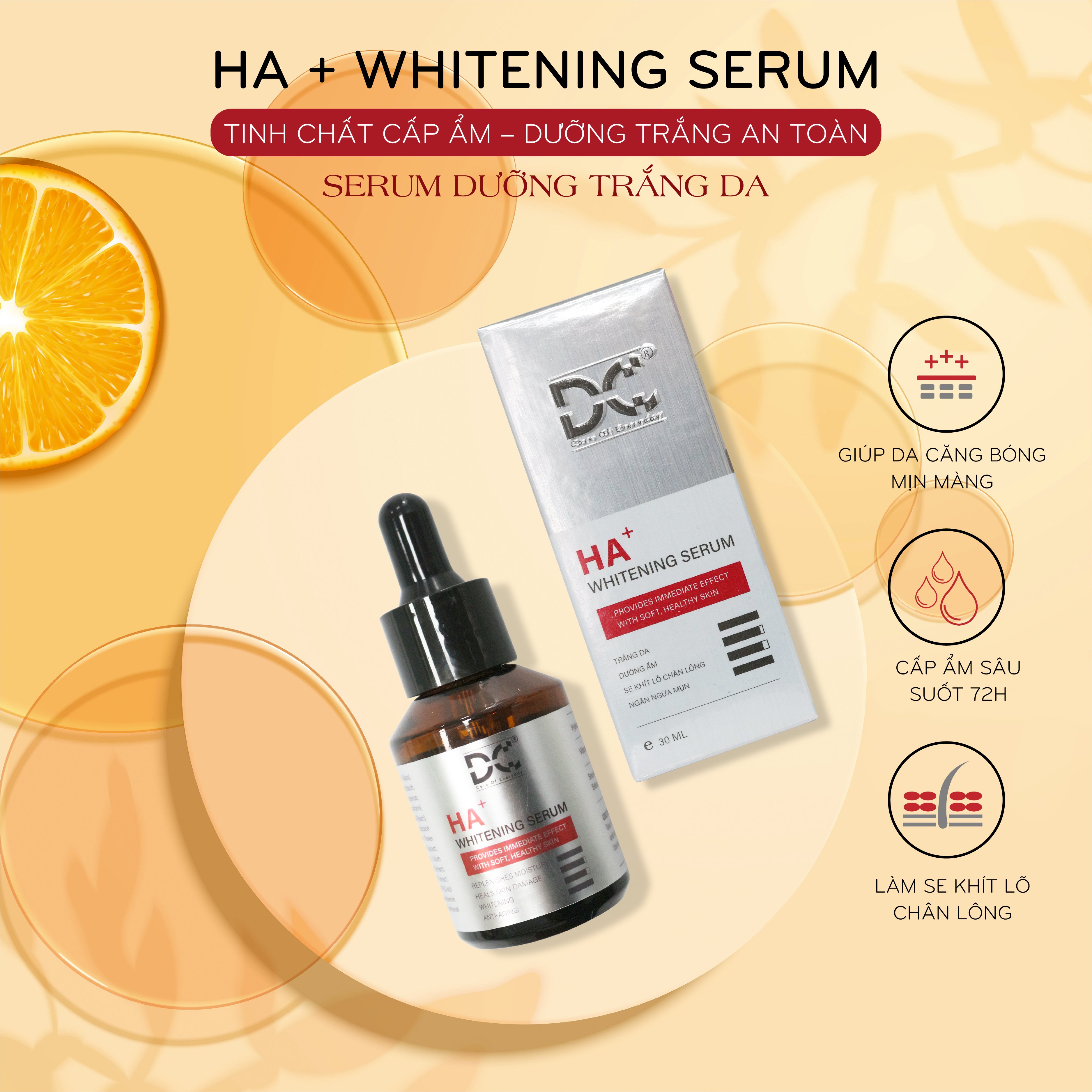 HA + Whitening Serum DC - Serum Dưỡng Trắng Da 50gr