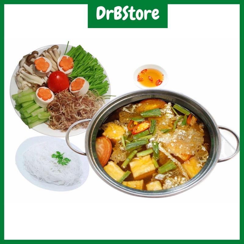 Nồi Inox lẩu 3 đáy 28cm Fivestar nắp kính chính hãng cao cấp DrbStore