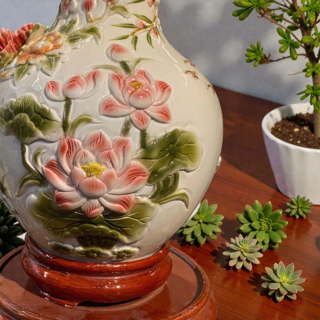 Bình củ tỏi RỒNG VIỆT - hút lộc thuận buồm xuôi gió, Đẳng cấp hút lộc Bát Tràng, thiết kế tinh xảo