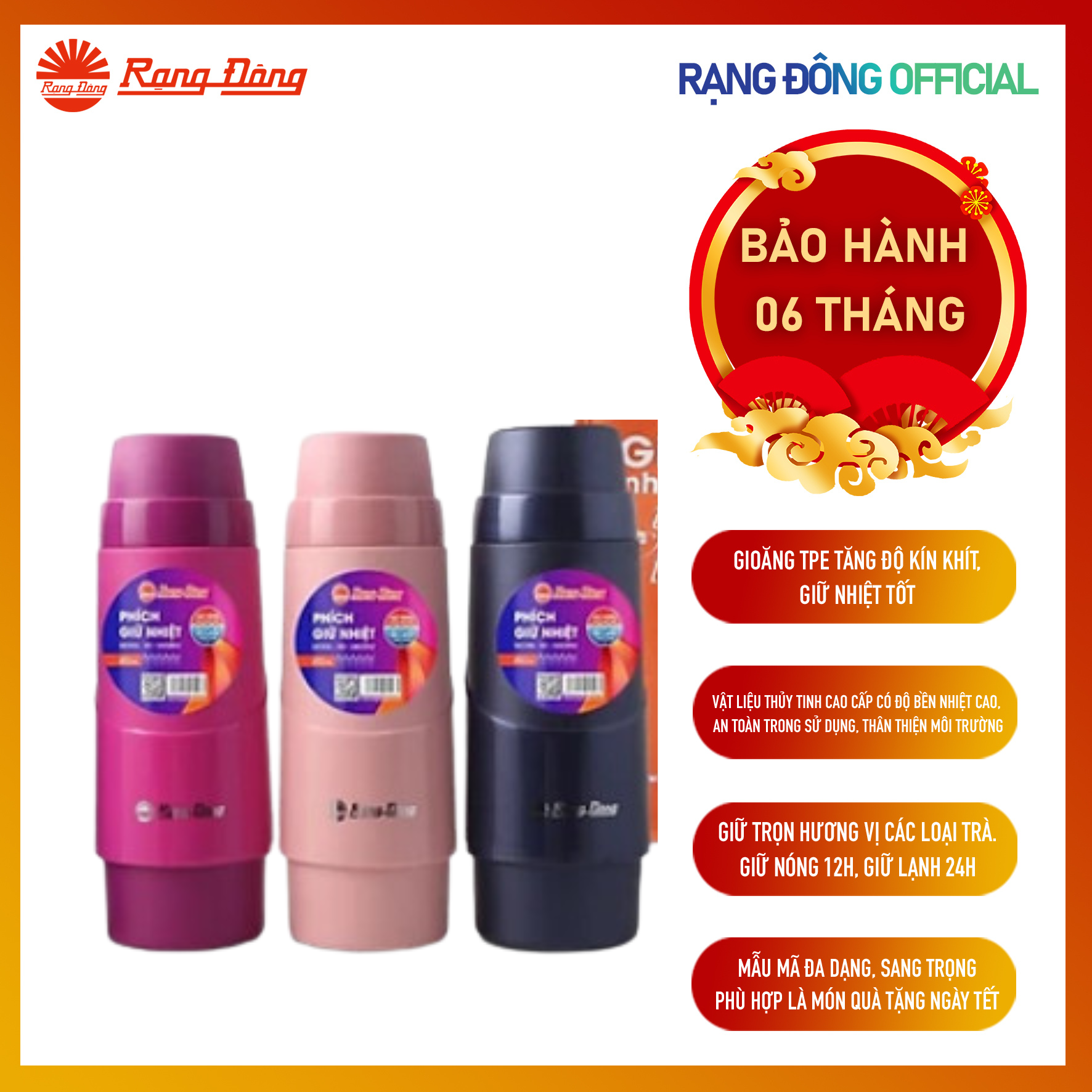Phích nước cá nhân quà tặng Rang Đông Model: RD 04528 N2 QT_Combo 2 CÁI