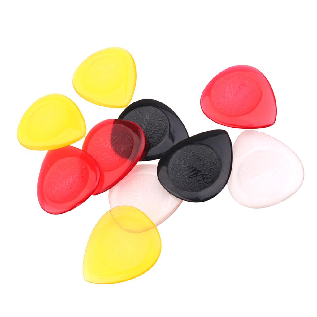 Portable Guitar Pick Plectrum Acoustic Guitar Water Drop Shaped, Pack of 10
