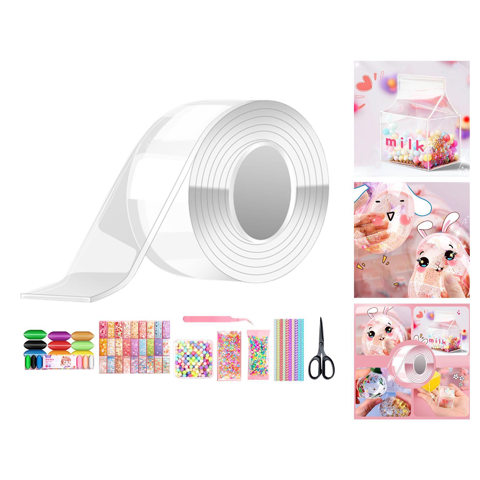 Blow Bubbles Double Sided Tape Traceless Sticky Tape Sensory Toy DIY Crafts