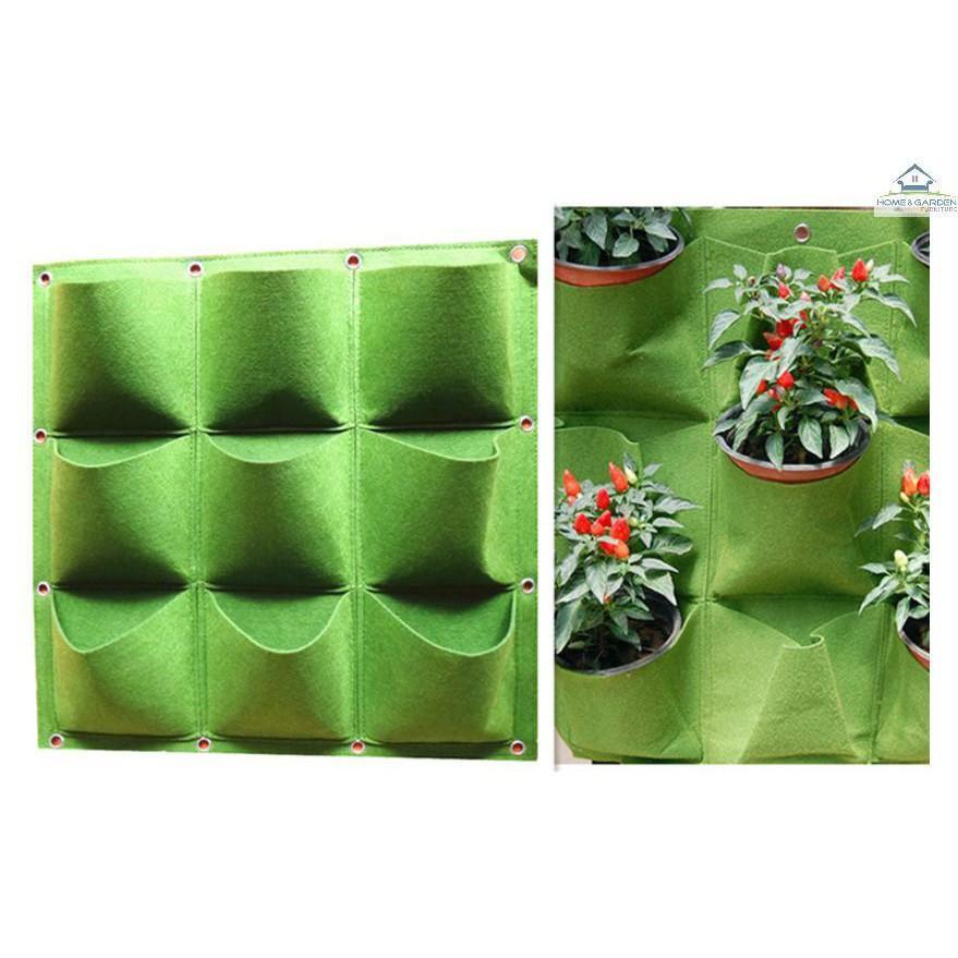 TÚI TRỒNG CÂY TREO TƯỜNG 9 HỐC - SIÊU TIỆN LỢI