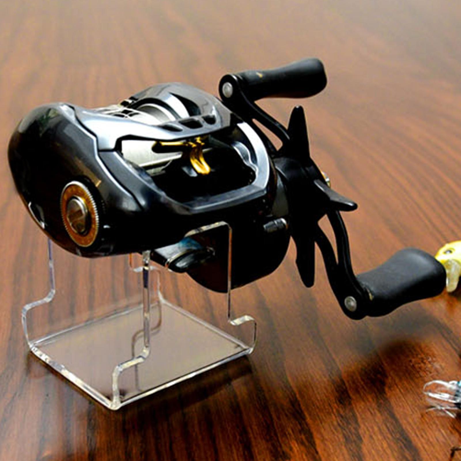 Fishing Reel Display Stand Organizing Rack Acrylic Accs Solid Portable